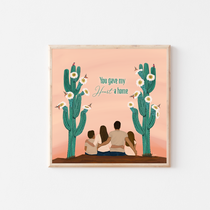 You Gave My Heart A Home | Mini Art Print with Quote | LAST CHANCE