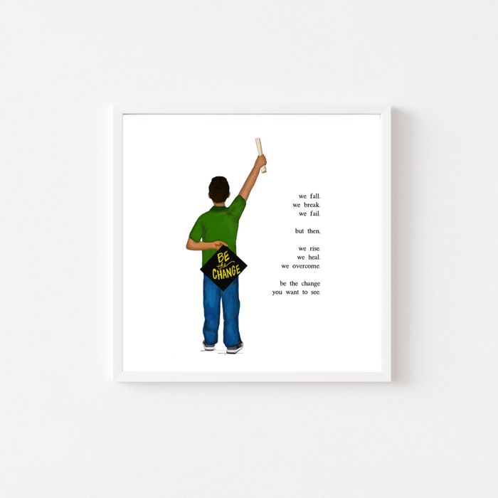 Be the Change Mijo | Mini Art Print with Quote