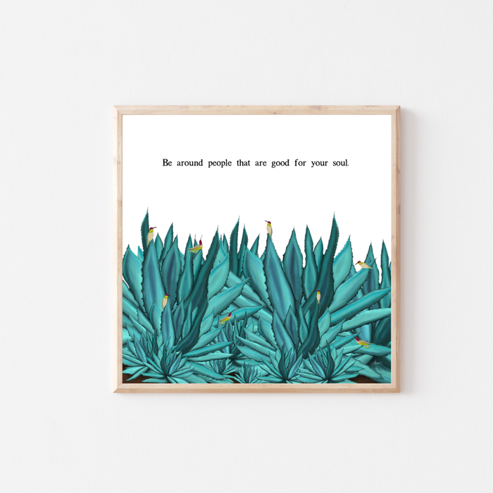 Hummingbird Blessings | Mini Art Print with Quote | LAST CHANCE