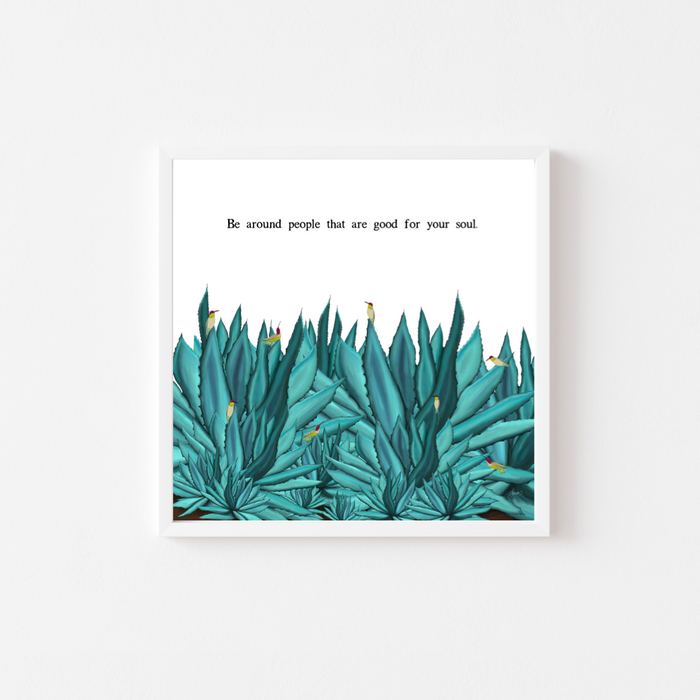 Hummingbird Blessings | Mini Art Print with Quote | LAST CHANCE