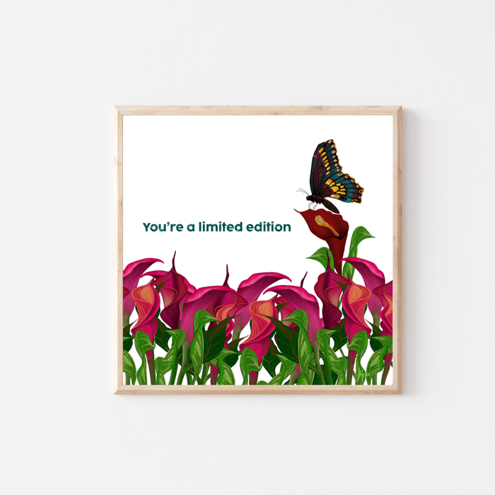 You’re a Limited Edition | Mini Art Print with Quote