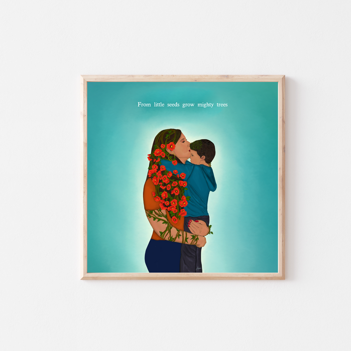 Forever My Little Boy | Quote Art Print