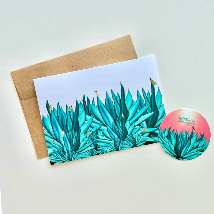 Hummingbird Blessings | Card and Sticker Bundle