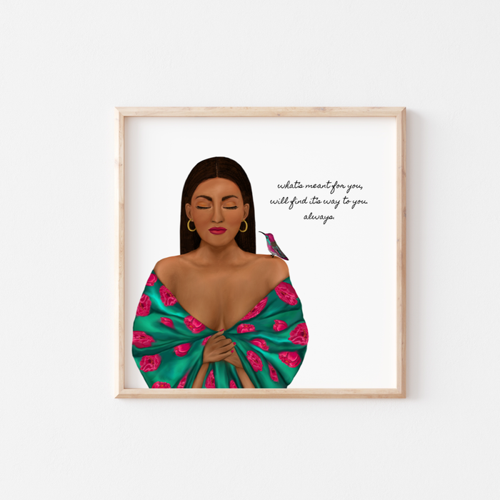 Trust the universe | Mini Art Print with Quote