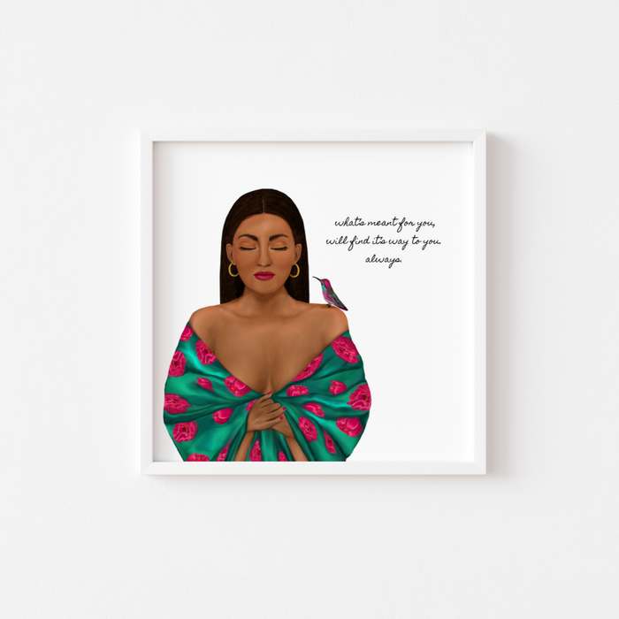 Trust the universe | Mini Art Print with Quote