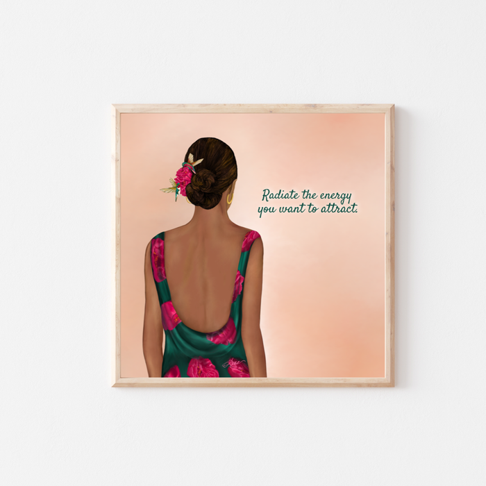 Radiant Beauty | Mini Art Print with Quote | LAST CHANCE