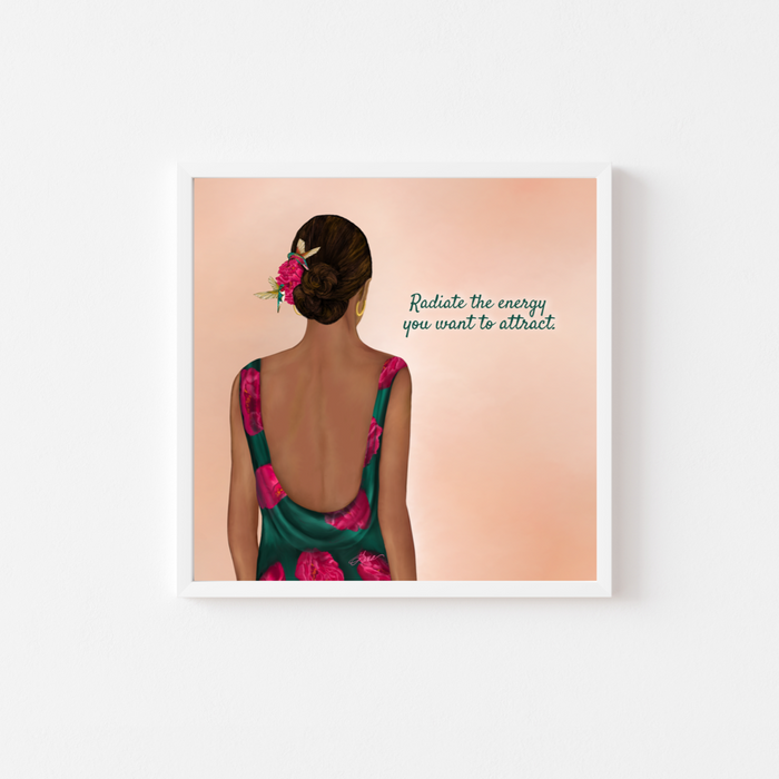 Radiant Beauty | Mini Art Print with Quote | LAST CHANCE