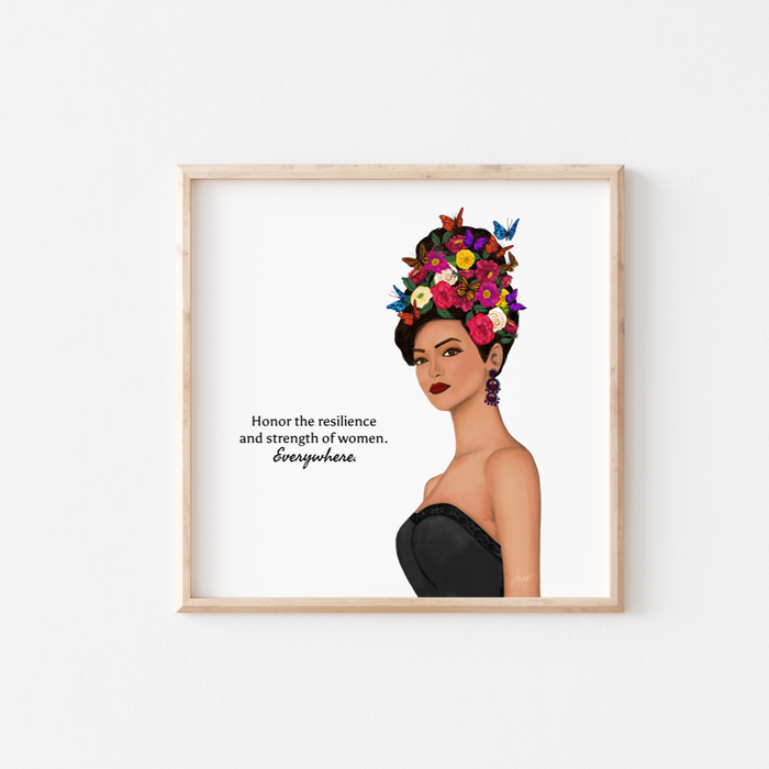 Resilient and Strong | Mini Art Print with Quote