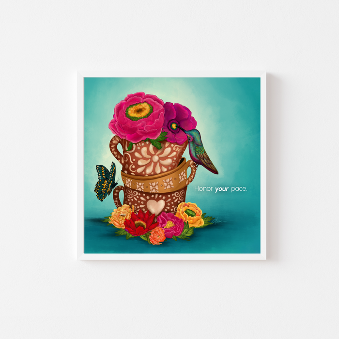 Honor Your Pace | Quote Art Print | NEW