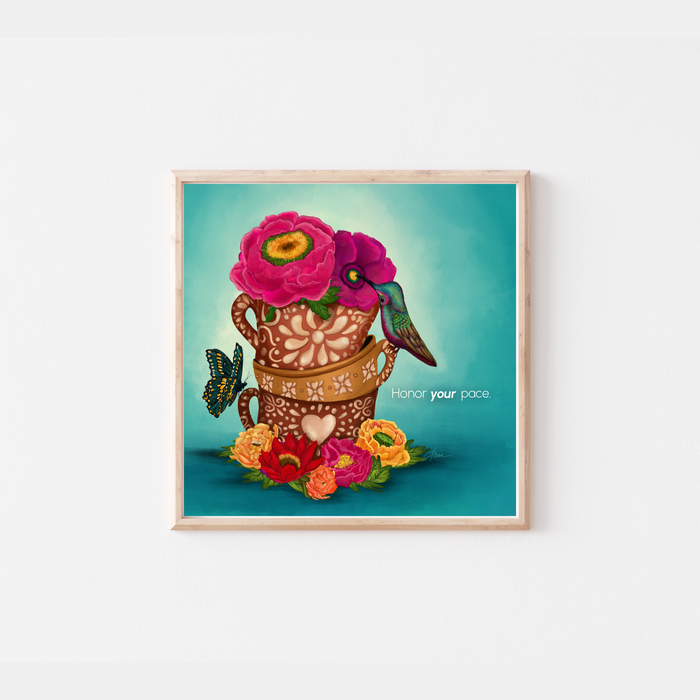 Honor Your Pace | Quote Art Print | NEW