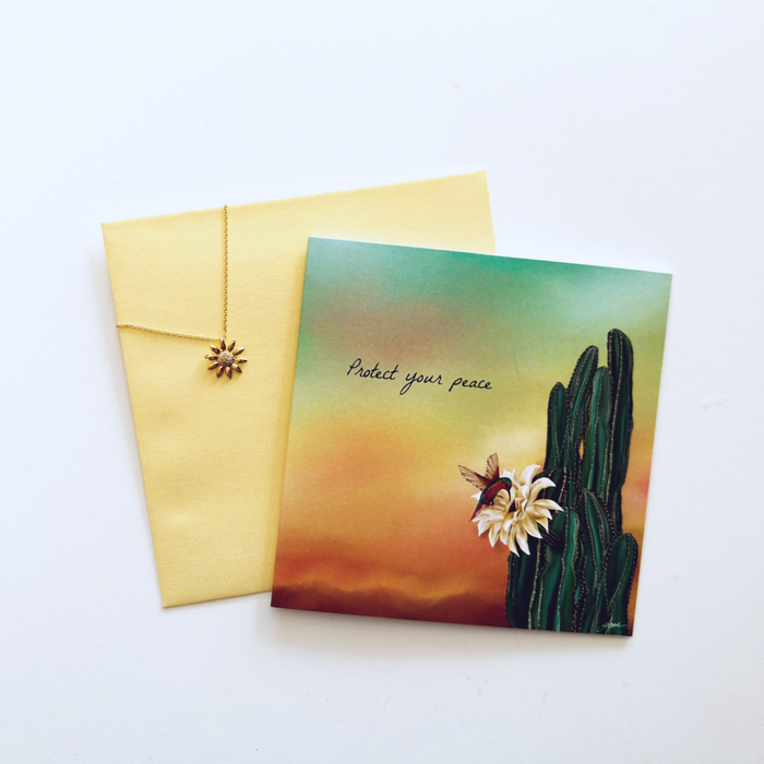 Protect Your Peace | Card and Pendant Necklace | Gift Set