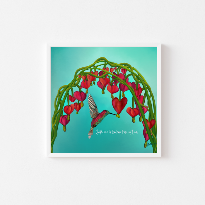Self-love is the Best Kind of Love  | Mini Art Print with Quote | LAST CHANCE