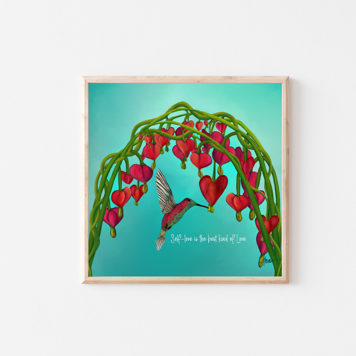 Self-love is the Best Kind of Love  | Mini Art Print with Quote | LAST CHANCE