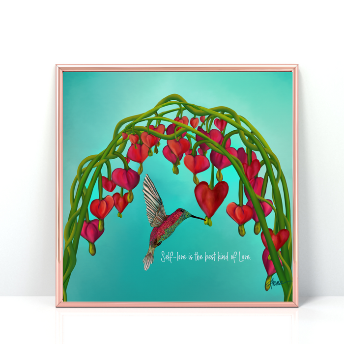 Self-love is the Best Kind of Love  | Mini Art Print with Quote | LAST CHANCE