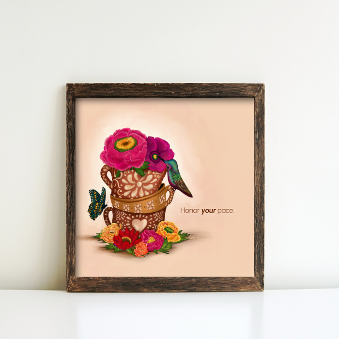 Honor Your Pace | Quote Art Print | NEW