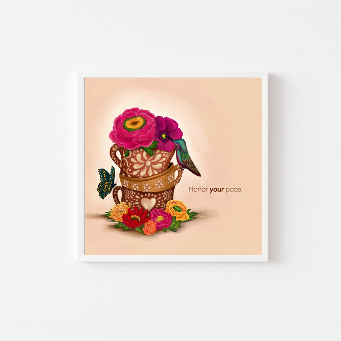 Honor Your Pace | Quote Art Print | NEW