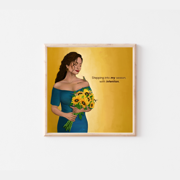 In My Sunflower Season | Quote Art Print | NEW