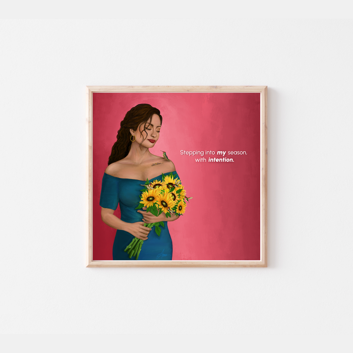 In My Sunflower Season | Quote Art Print | NEW