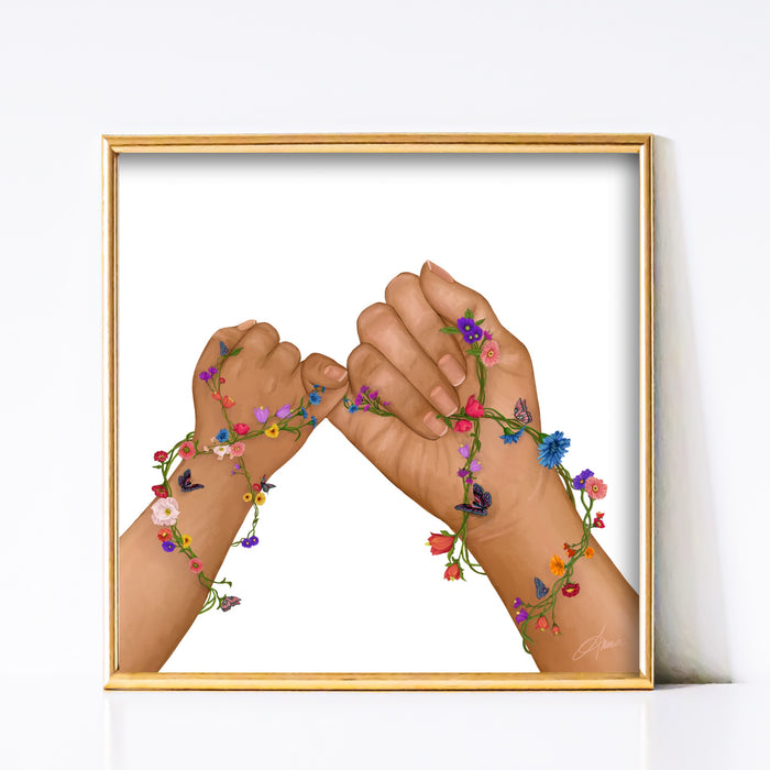 Pinky Promise, Love You Forever | Art Print | NEW