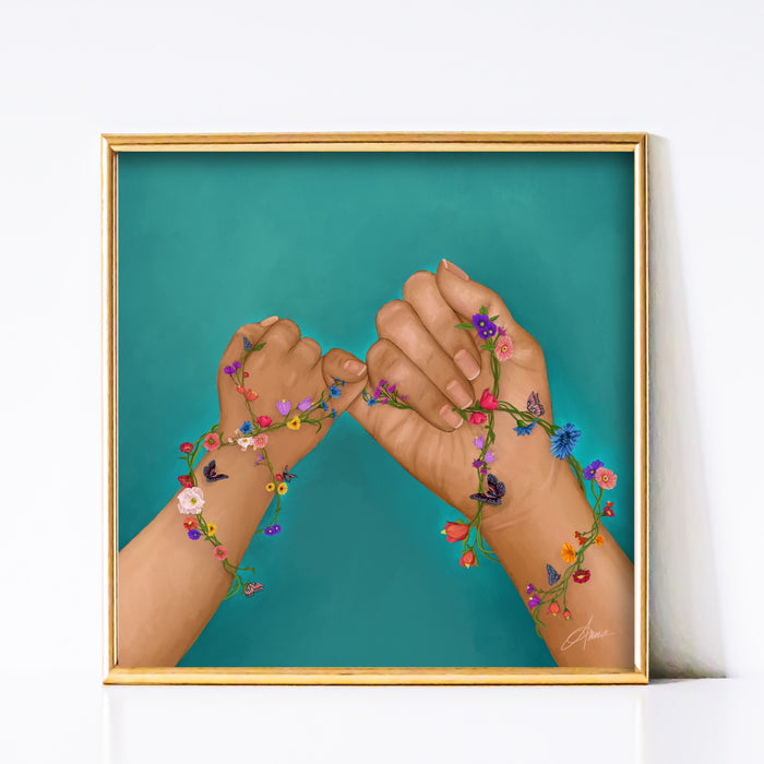 Pinky Promise, Love You Forever | Art Print | NEW