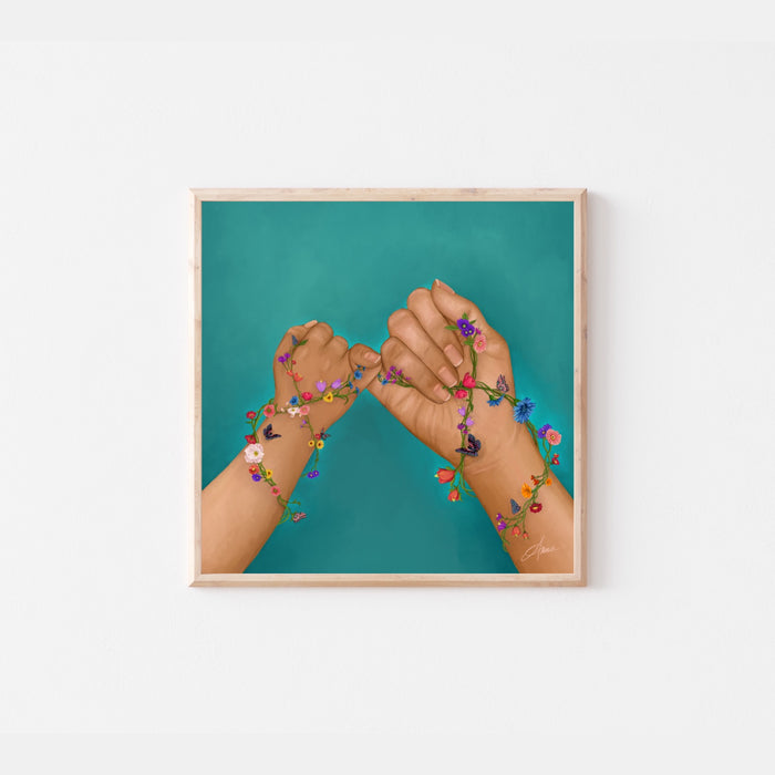 Pinky Promise, Love You Forever | Art Print | NEW