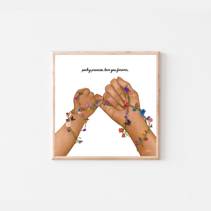 Pinky Promise, Love You Forever | Art Print | NEW