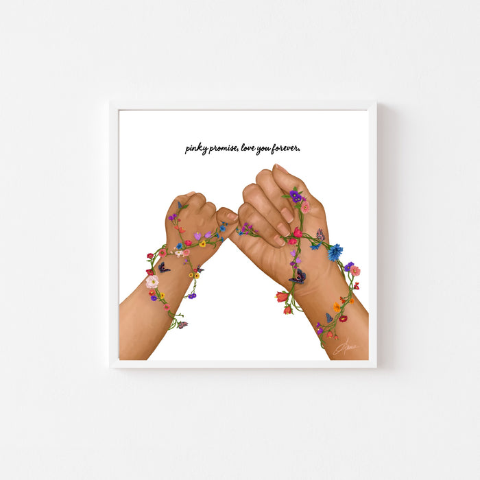Pinky Promise, Love You Forever | Art Print | NEW