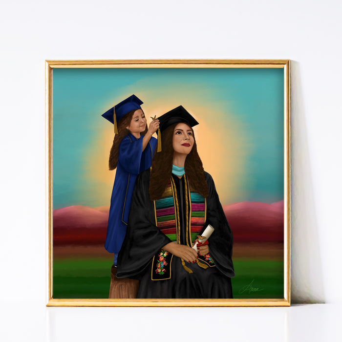 She Helped Me Get Here | Art Print | NEW