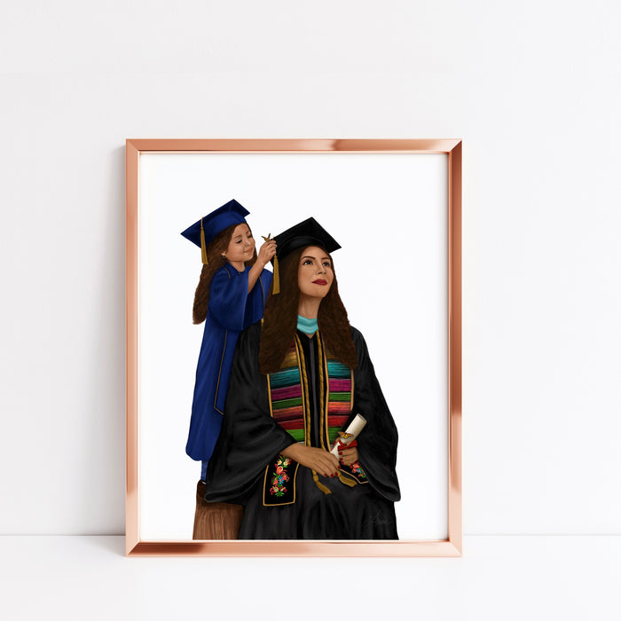 She Helped Me Get Here | Art Print | NEW