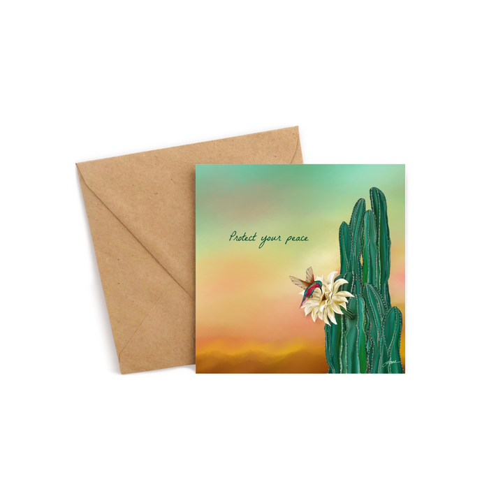 Protect Your Peace with quote | Greeting Card