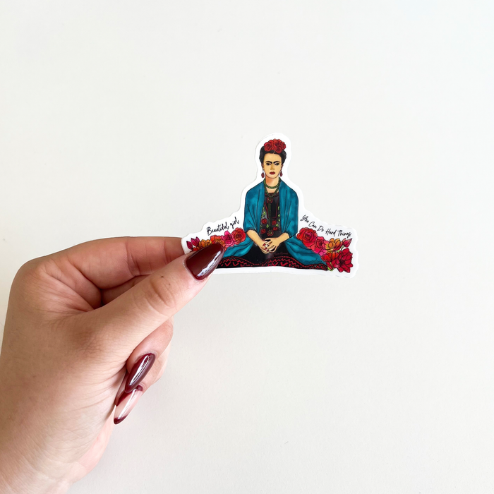 Beautiful Girl You Can Do Hard Things | Sticker