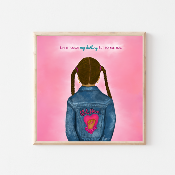 Darling Girl | Mini Art Print with Quote