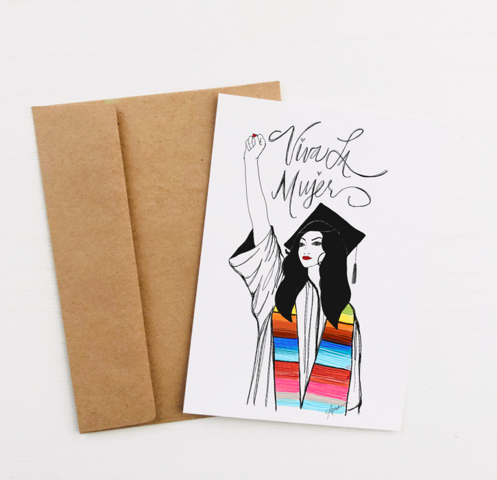 Viva La Mujer Graduate | Greeting Card