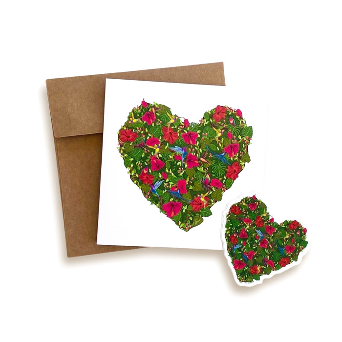 Tropical Love | Card and Sticker Bundle