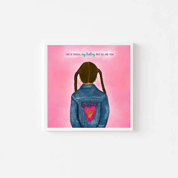 Darling Girl | Mini Art Print with Quote