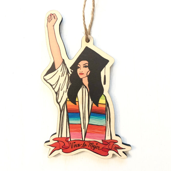Viva La Mujer Graduate  | Wood Print
