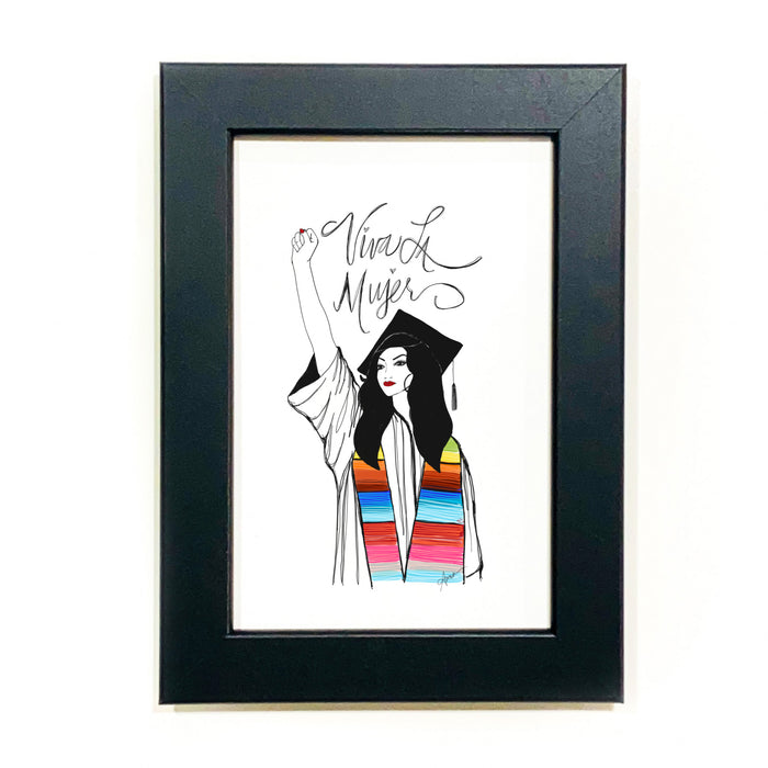 Viva La Mujer Graduate | Framed Art Print