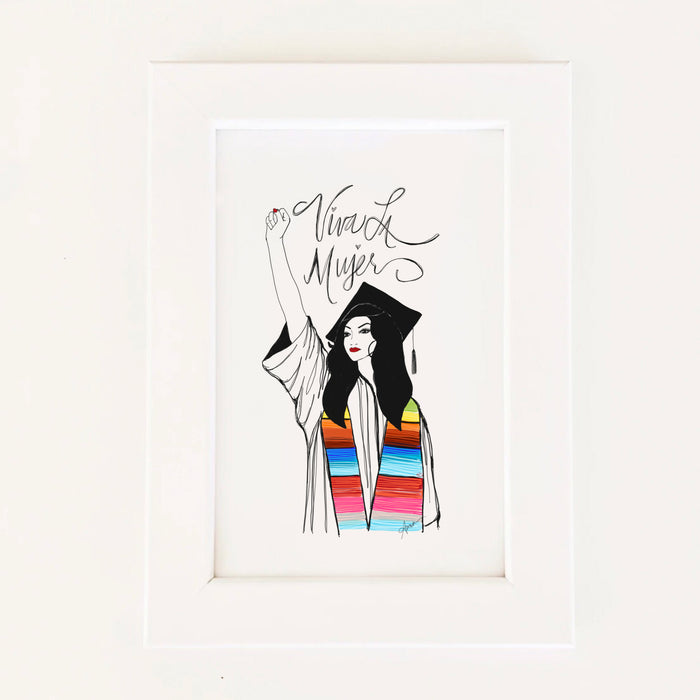 Viva La Mujer Graduate | Framed Art Print